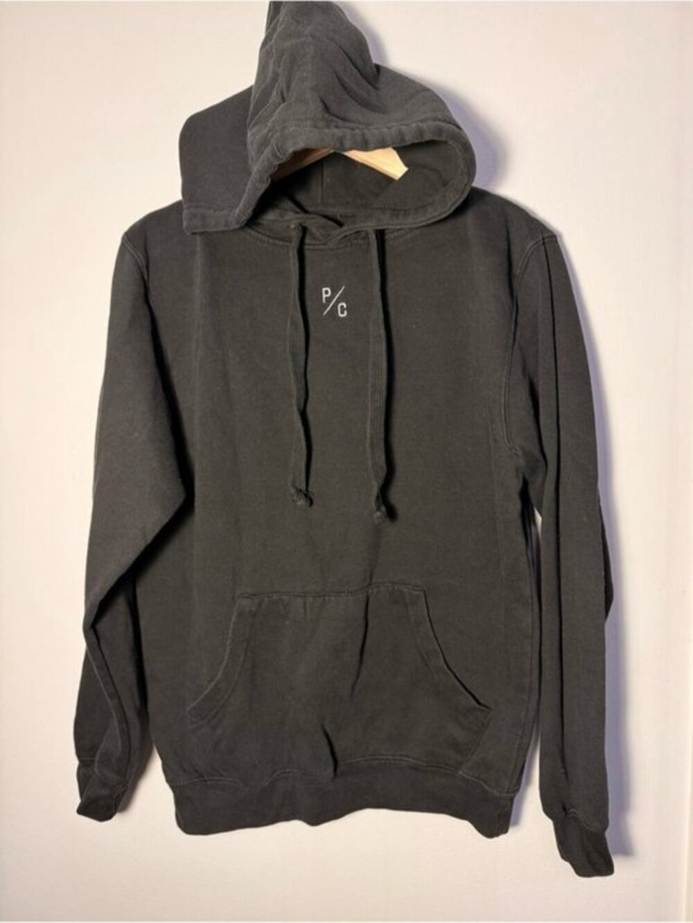 P/C Black Pullover Hoodie with Front Pocket size S